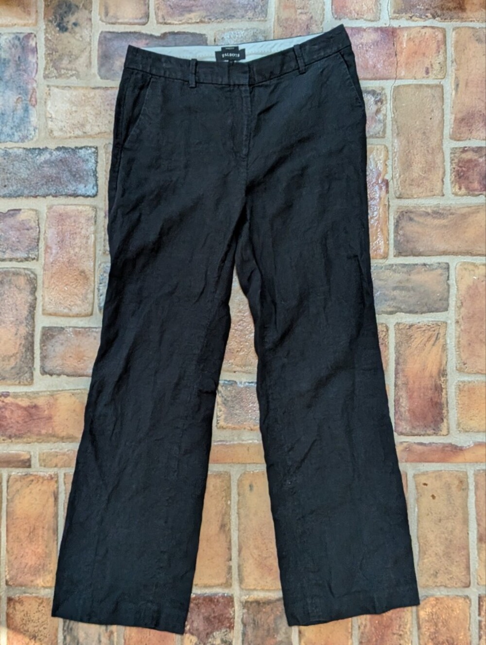 Talbots Linen Black Windsor Pants